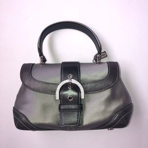 Coach silver evening bag